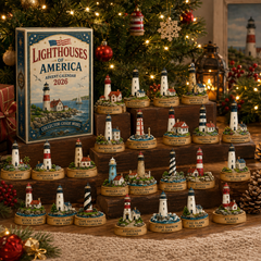 Lighthouses of America Advent Calendar 2026 – 24-Day Coastal Heritage Countdown, Collector-Grade Lighthouse Miniatures