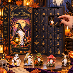 Halloween Gnomes 2026 – 24-Day Haunted Gnome Countdown Calendar with 24 Unique Collectible Miniatures, Spooky Halloween Gift for Gnome Lovers