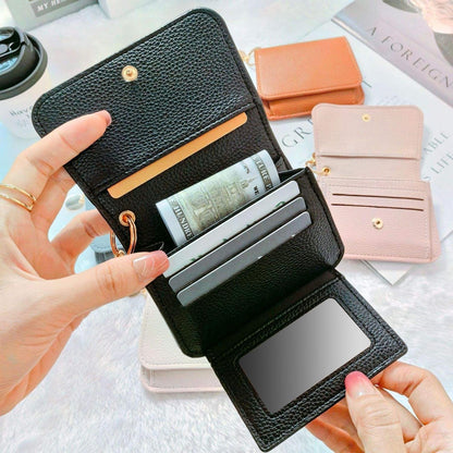 🔥LAST DAY 49% OFF- RFID Short Wallets for Women – Fashionable Card Holder with Key Ring & Coin Purse