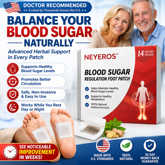 🩹NEYEROS® | Blood Sugar Support Foot Patches – Natural Overnight Acupoint Wellness Patches