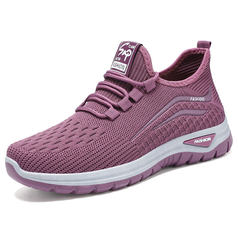 Women's Lightweight Knit Walking Sneakers – Breathable Everyday Shoes