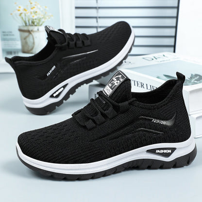 Women's Lightweight Knit Walking Sneakers – Breathable Everyday Shoes