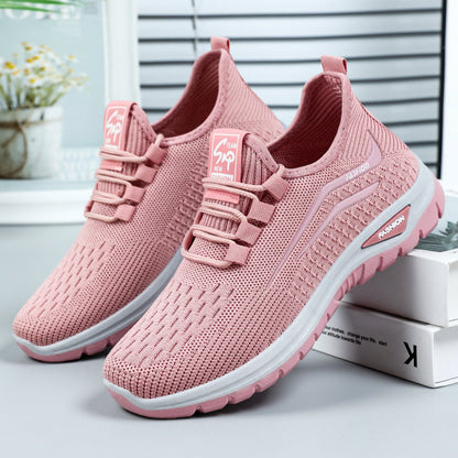 Women's Lightweight Knit Walking Sneakers – Breathable Everyday Shoes