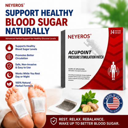 🩹NEYEROS® | Blood Sugar Support Foot Patches – Natural Overnight Acupoint Wellness Patches
