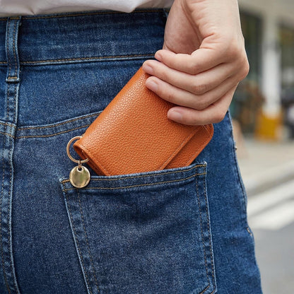 🔥LAST DAY 49% OFF- RFID Short Wallets for Women – Fashionable Card Holder with Key Ring & Coin Purse