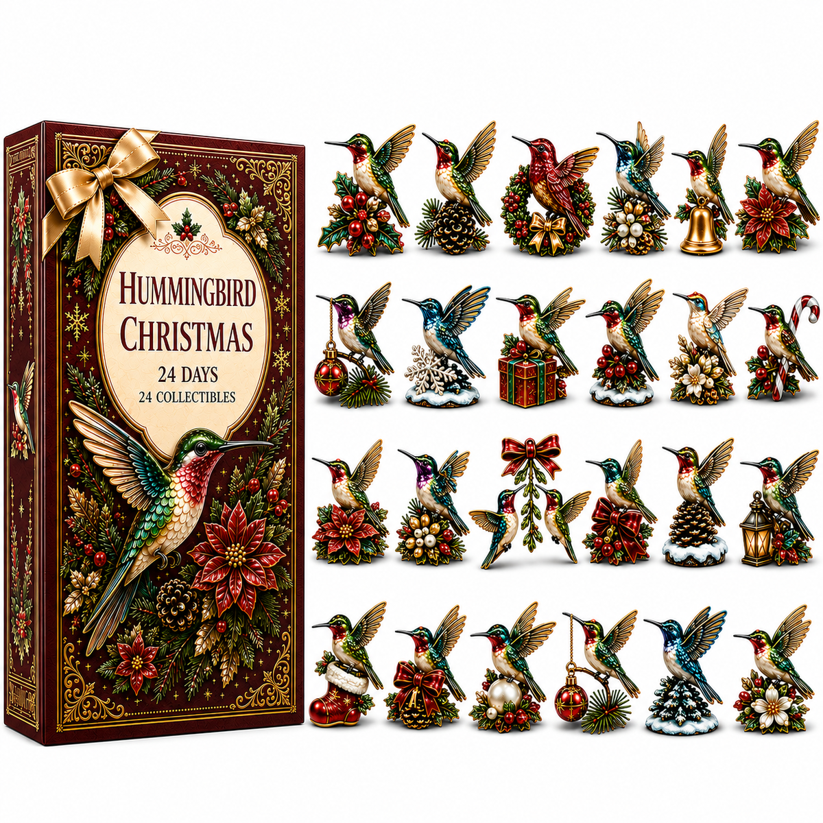 24-Day Advent Calendar Hummingbird Blind Box | Countdown Christmas Gift