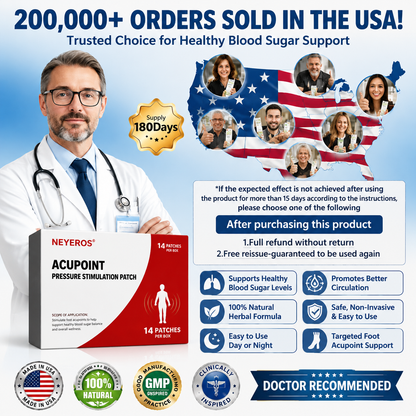 🩹NEYEROS® | Blood Sugar Support Foot Patches – Natural Overnight Acupoint Wellness Patches