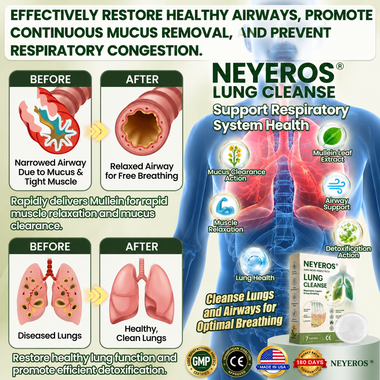 Authorized Flagship Store ✨|🌥️NEYEROS® 𝑵𝑨𝑵𝑶 𝑴𝑰𝑪𝑹𝑶-𝑵𝑬𝑬𝑫𝑳𝑬𝑷𝑨𝑻𝑪𝑯 (directly acting on slow Diseases such as obstructive pulmonary disease, asthma, chronic bronchitis, respiratory infections, lung cancer, sinusitis, etc6