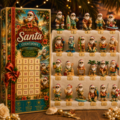 ✨24-Day Christmas Countdown Advent Calendar –Beach-vacation Santa Claus
