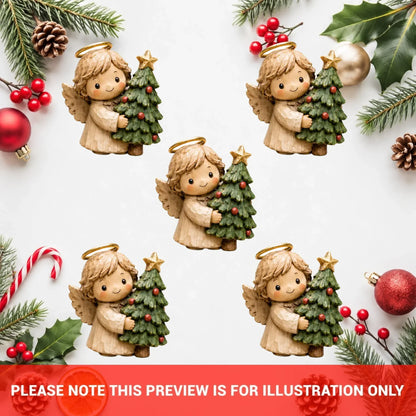 Personalized Christmas's Angle Wooden Block - Custom Name Christmas Gifts for Shelf Decoration