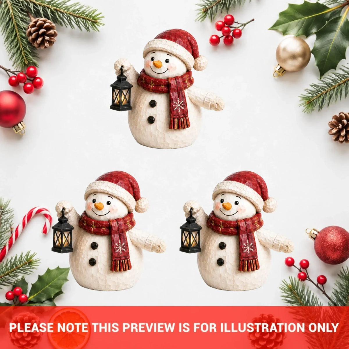 Personalized Snow Family Wooden Block - Custom Name Christmas Gifts for Shelf Decoration