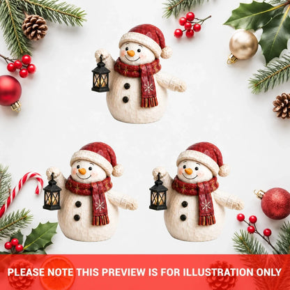 Personalized Snow Family Wooden Block - Custom Name Christmas Gifts for Shelf Decoration