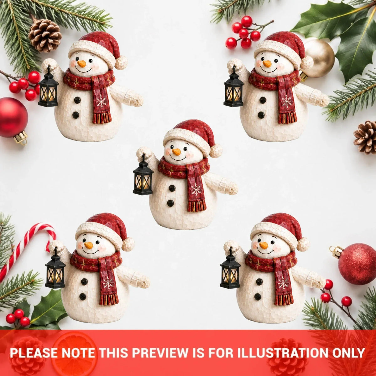 Personalized Snow Family Wooden Block - Custom Name Christmas Gifts for Shelf Decoration