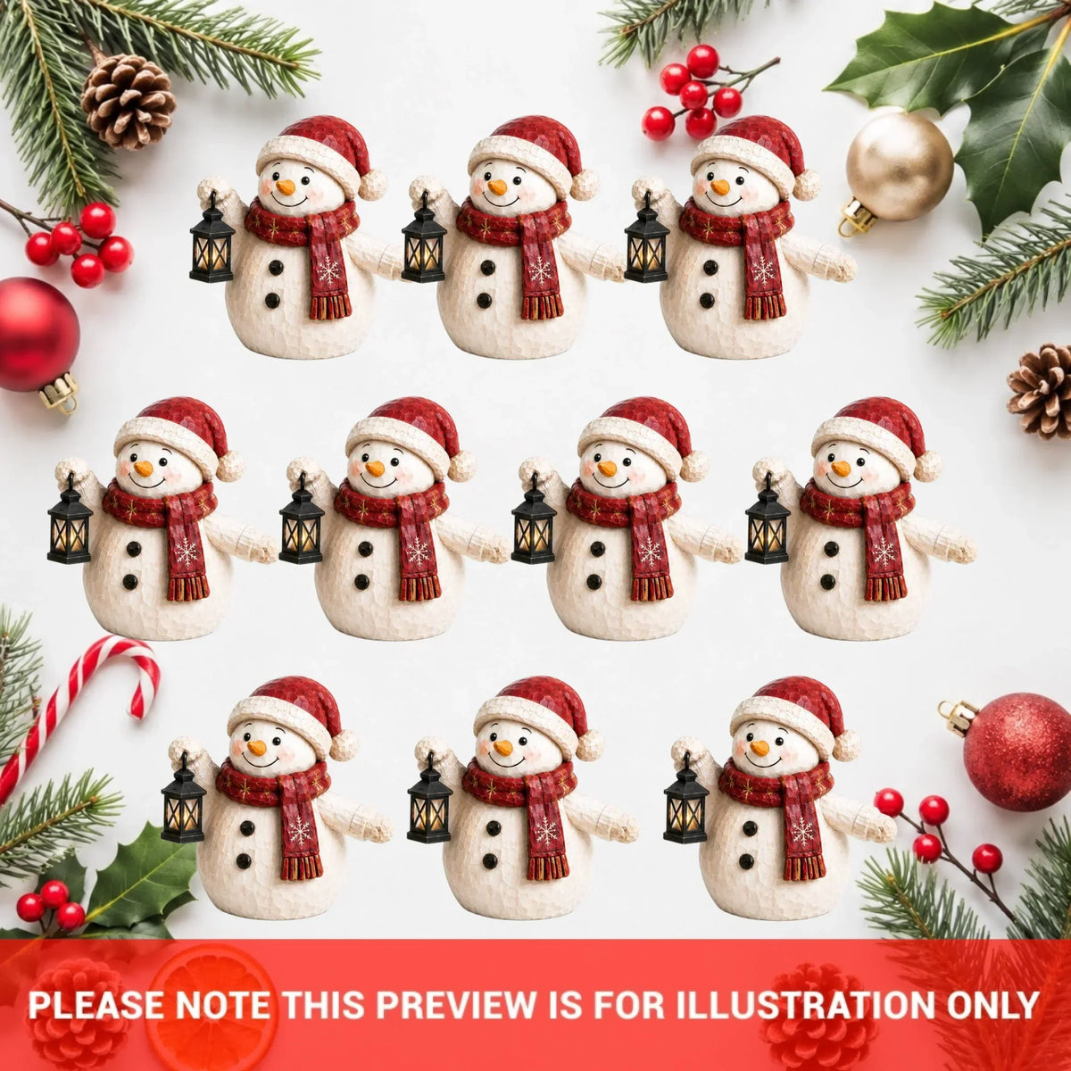 Personalized Snow Family Wooden Block - Custom Name Christmas Gifts for Shelf Decoration