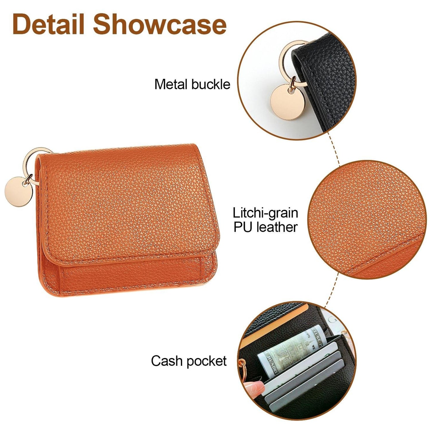 🔥LAST DAY 49% OFF- RFID Short Wallets for Women – Fashionable Card Holder with Key Ring & Coin Purse