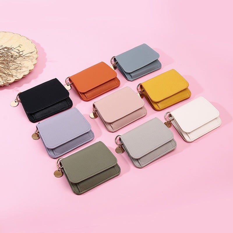 🔥LAST DAY 49% OFF- RFID Short Wallets for Women – Fashionable Card Holder with Key Ring & Coin Purse