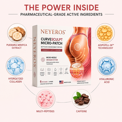Neyeros® CurveSculpt Micro-Patch ✦ Sculpt • Firm • Smooth Lower Body Curves ✦ Micro-Needle Infusion System