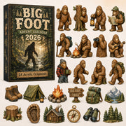 CHRISTMAS KICKOFF 40% OFF - Camping Big Foot Advent Calendar 2026 - 24-Day Festive Countdown, Acrylic Charms Blind Box - Gift For Campers, Family & Friends