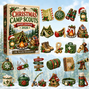 CHRISTMAS KICKOFF 40% OFF - Christmas Camp Scouts Advent Calendar 2026 - 24-Day Festive Countdown, Acrylic Charms Blind Box - Gift For Scouts, Family & Friends AC0HT517