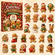 CHRISTMAS KICKOFF 40% OFF - Christmas Gingerbreads Advent Calendar 2026 - 24-Day Festive Countdown, Acrylic Charms Blind Box - Gift For Family Members
