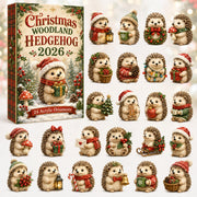 CHRISTMAS KICKOFF 40% OFF - Christmas Woodland Hedgehog Advent Calendar 2026 - 24-Day Festive Countdown, Acrylic Charms Blind Box - Gift For Woodland Lovers, Family & Friends AC0HT285