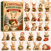 CHRISTMAS KICKOFF 40% OFF - Christmas Woodland Rabbit Advent Calendar 2026 - 24-Day Festive Countdown, Acrylic Charms Blind Box - Gift For Woodland Lovers, Family & Friends AC0HT291