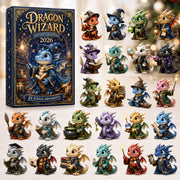 CHRISTMAS KICKOFF 40% OFF - Dragon Wizard Advent Calendar 2026 - 24-Day Festive Countdown, Acrylic Charms Blind Box - Gift For Dragon Lovers