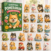 CHRISTMAS KICKOFF 40% OFF - Everyday Pomeranian Advent Calendar 2026 - 24-Day Festive Countdown, Acrylic Charms Blind Box - Gift For Pomeranian Lovers