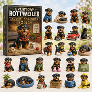 CHRISTMAS KICKOFF 40% OFF - Everyday Rottweiler Advent Calendar 2026 - 24-Day Festive Countdown, Acrylic Charms Blind Box - Gift For Rottweiler Lovers AC0HT196