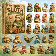 CHRISTMAS KICKOFF 40% OFF - Everyday Sloth Advent Calendar 2026 - 24-Day Festive Countdown, Wooden Charms Blind Box - Gift For Sloth Lovers AC0HT392