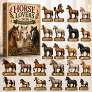 CHRISTMAS KICKOFF 40% OFF - Horse Lovers Advent Calendar 2026 - 24-Day Festive Countdown, Acrylic Charms Blind Box - Gift For Horse Lovers AC0HT505