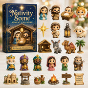 CHRISTMAS KICKOFF 40% OFF - Nativity Scene Advent Calendar 2026 - 24-Day Festive Countdown, Acrylic Charms Blind Box - Gift For Family & Friends AC0HT206