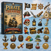 CHRISTMAS KICKOFF 40% OFF - Pirate Treasure Advent Calendar 2026 - 24-Day Festive Countdown, Acrylic Charms Blind Box - Gift For Ocean Lovers, Family & Friends AC0HT238