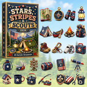 CHRISTMAS KICKOFF 40% OFF - Stars Stripes & Scouts Advent Calendar 2026 - 24-Day Festive Countdown, Acrylic Charms Blind Box - Gift For Scouts, Family & Friends AC0HT516