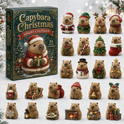 CHRISMAST KICKOFF 40% OFF - Capybara Christmas Advent Calendar 2026 - 24-Day Festive Countdown, Acrylic Charms Blind Box - Gift For Capybara Lovers AC0HA086