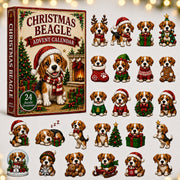 CHRISTMAS KICKOFF 40% OFF - Christmas Beagle Advent Calendar 2026 - 24-Day Festive Countdown, Acrylic Charms Blind Box - Gift For Dogs Lovers