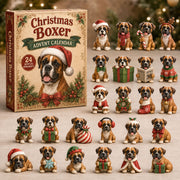 CHRISTMAS KICKOFF 40% OFF - Christmas Boxer Advent Calendar 2026 - 24-Day Festive Countdown, Acrylic Charms Blind Box - Gift For Boxer Lovers AC0NT176