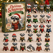 CHRISTMAS KICKOFF 40% OFF - Christmas Schnauzer Advent Calendar 2026 - 24-Day Festive Countdown, Acrylic Charms Blind Box - Gift For Schnauzer Lovers AC0NT046