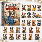CHRISTMAS KICKOFF 40% OFF - Daily Pitbull Characters Advent Calendar 2026 - 24-Day Festive Countdown, Acrylic Charms Blind Box - Gift For Pitbull Lovers