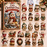 CHRISTMAS KICKOFF 40% OFF - Festive Christmas Owl Advent Calendar 2026 - 24-Day Festive Countdown, Acrylic Charms Blind Box - Gift For Owl Lovers