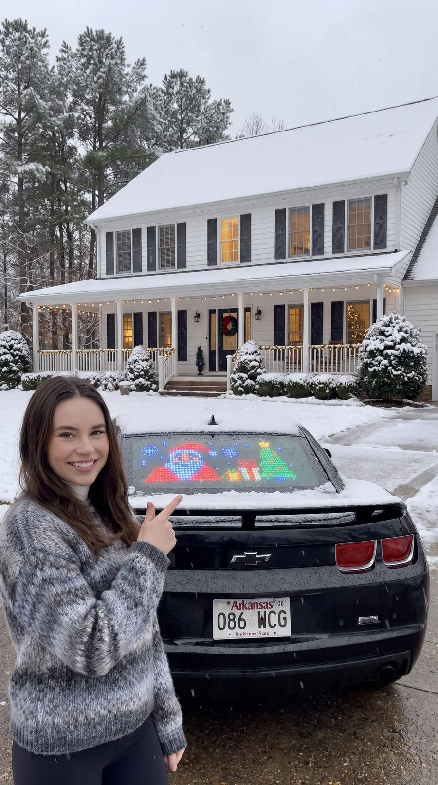 Merry Pixels festive car display