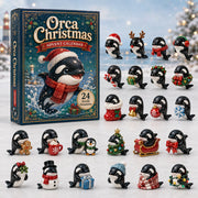 CHRISTMAS KICKOFF 40% OFF - Orca Christmas Advent Calendar 2026 - 24-Day Festive Countdown, Acrylic Charms Blind Box - Gift For Orca Lovers AC0HA148