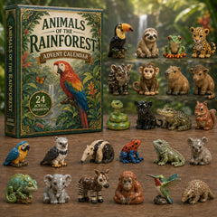 Rainforest Animals Life Advent Calendar 2026 - 24-Day Festive Countdown, Acrylic Charms Blind Box