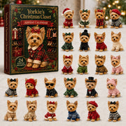 CHRISTMAS KICKOFF 40% OFF - Yorkie Christmas Closet Advent Calendar 2026 - 24-Day Festive Countdown, Acrylic Charms Blind Box - Gift For Yorkshire Terrier Lovers AC0NT065