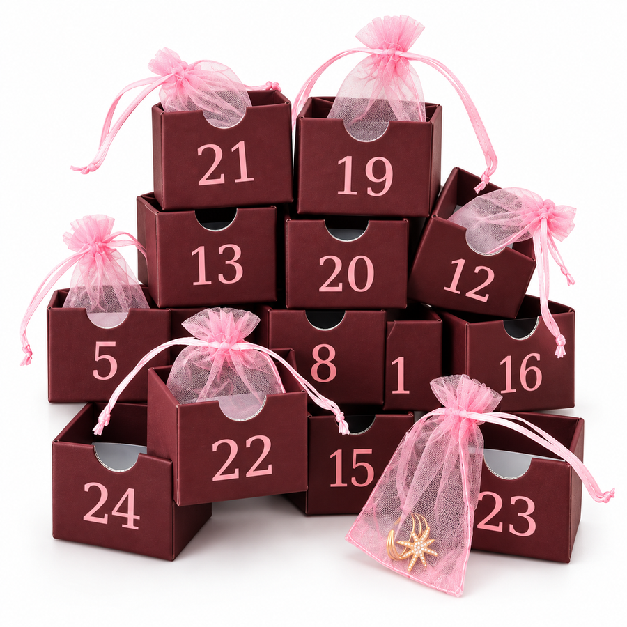 Crimson Wishes — 24-Day Jewelry Advent Calendar