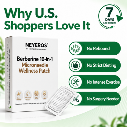 New 2026 Upgrade: NEYEROS® 10-in-1 Berberine Nano Microneedle Wellness Patch – Advanced Science-Backed Formula