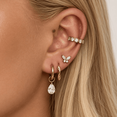 Millie Pear Hoop Earrings