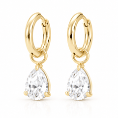 Millie Pear Hoop Earrings