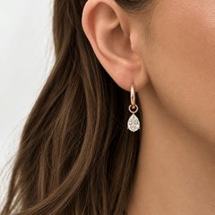 Millie Pear Hoop Earrings