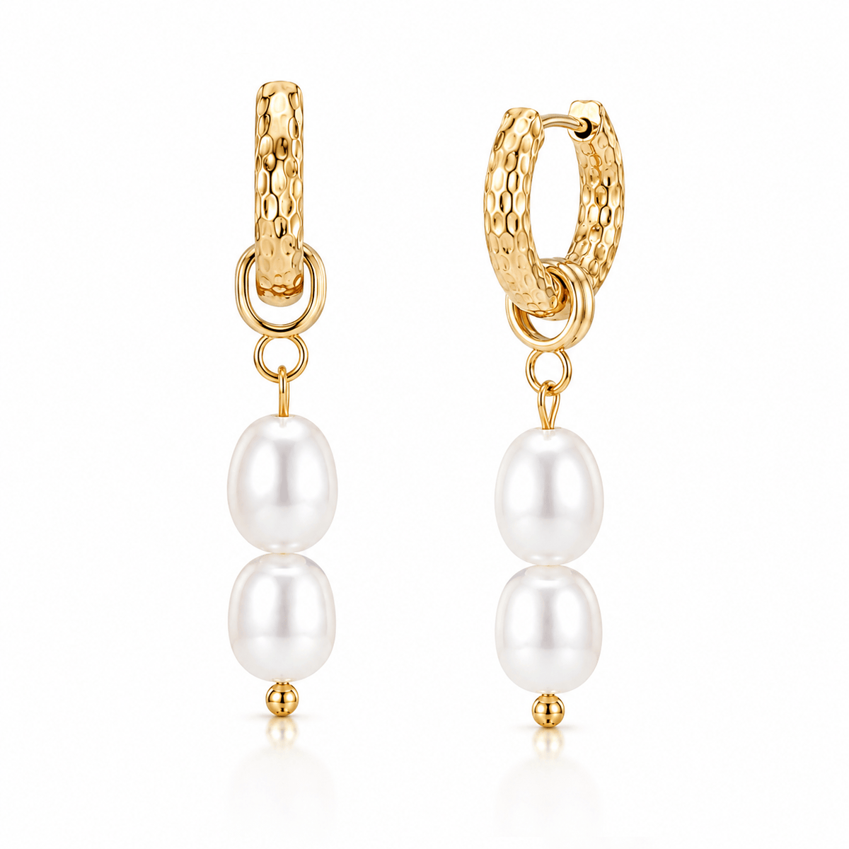 Poppi Pearl Hoop Earrings